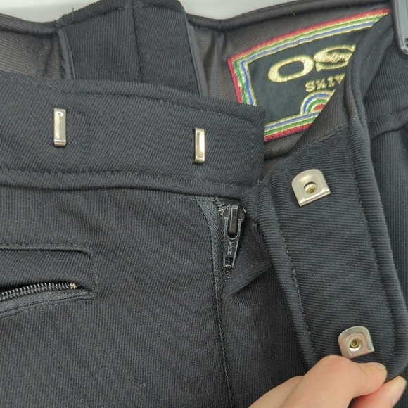 Men's Vintage Ossi Skiwear Wool Nylon Pant Black Size 30 performance wear winter - Picture 4 of 14